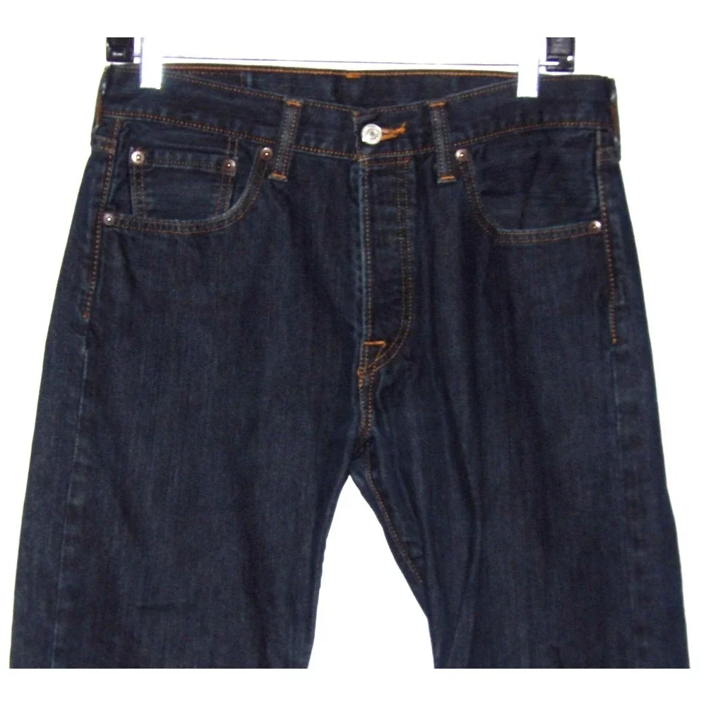 Levi's 501 100% Cotton Medium Wash Button Fly Straight Leg Jeans Men's 30 X 32